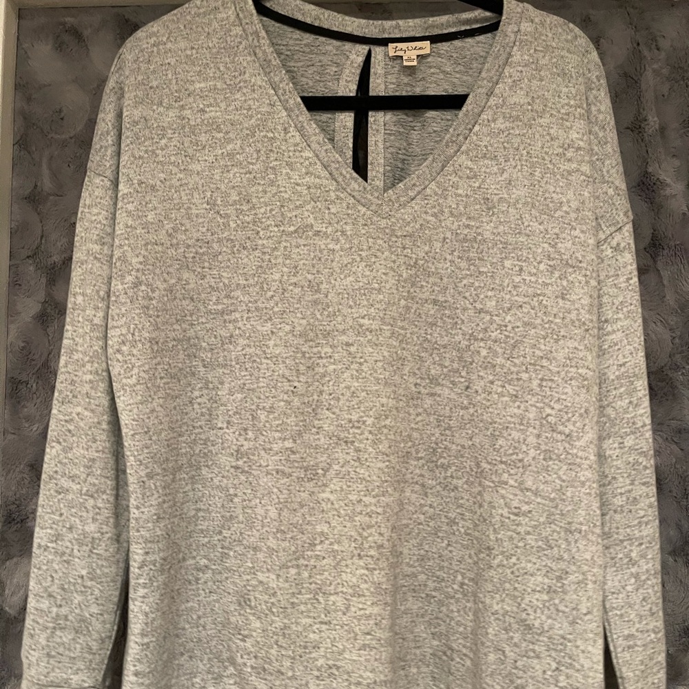 Lilly white open tie back sweater